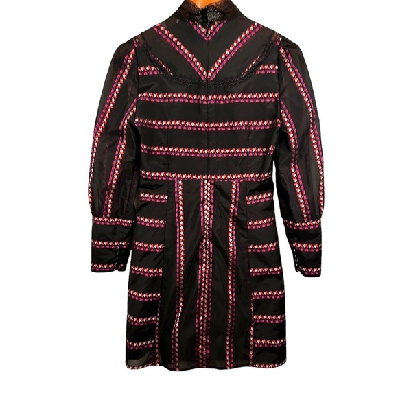 SANDRO Sibel Mock Neck Long Sleeve Dress - Picture 5 of 14